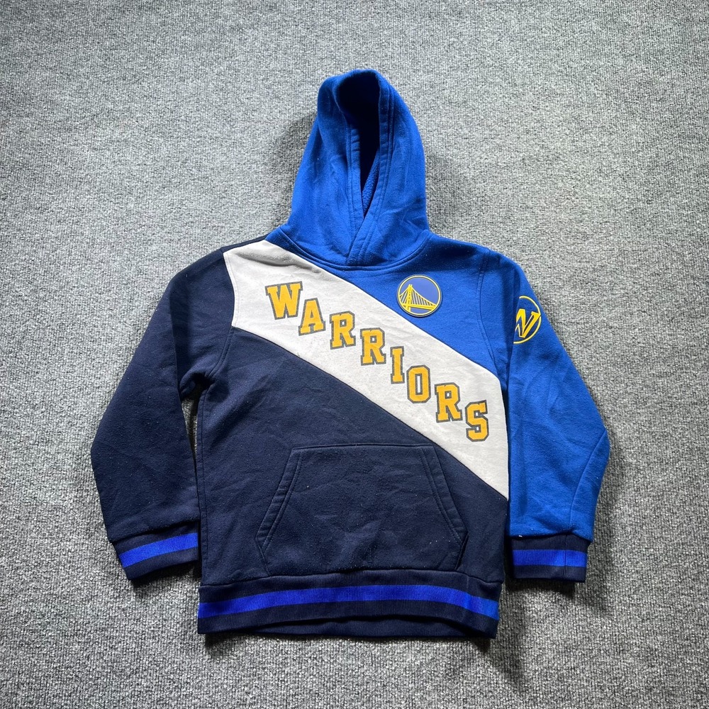 NBA Golden State Warriors Hoodie Kids 8 Navy Blue Fleece Hooded Athletic Apparel